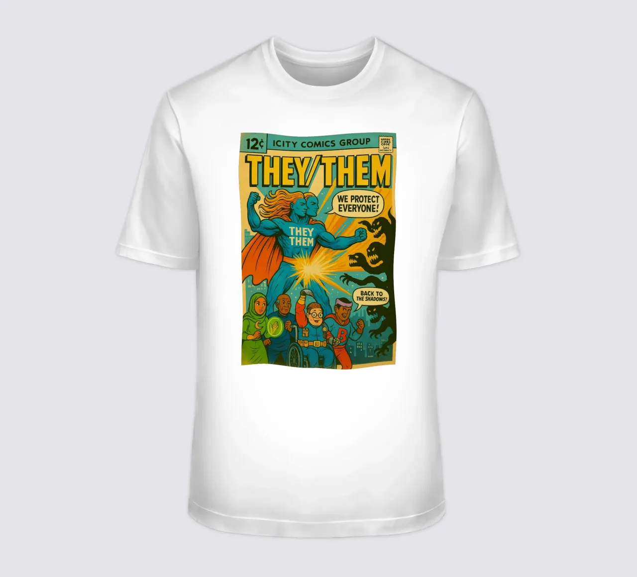 THEY THEM - I nuovi Supes On The Block t-shirt da Vintage Van Gogh