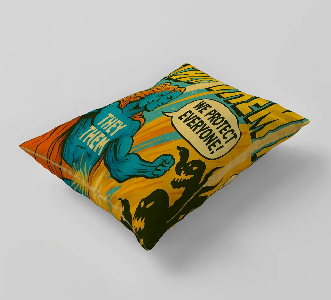 THEY THEM - I nuovi Supes On The Block cuscino da Vintage Van Gogh