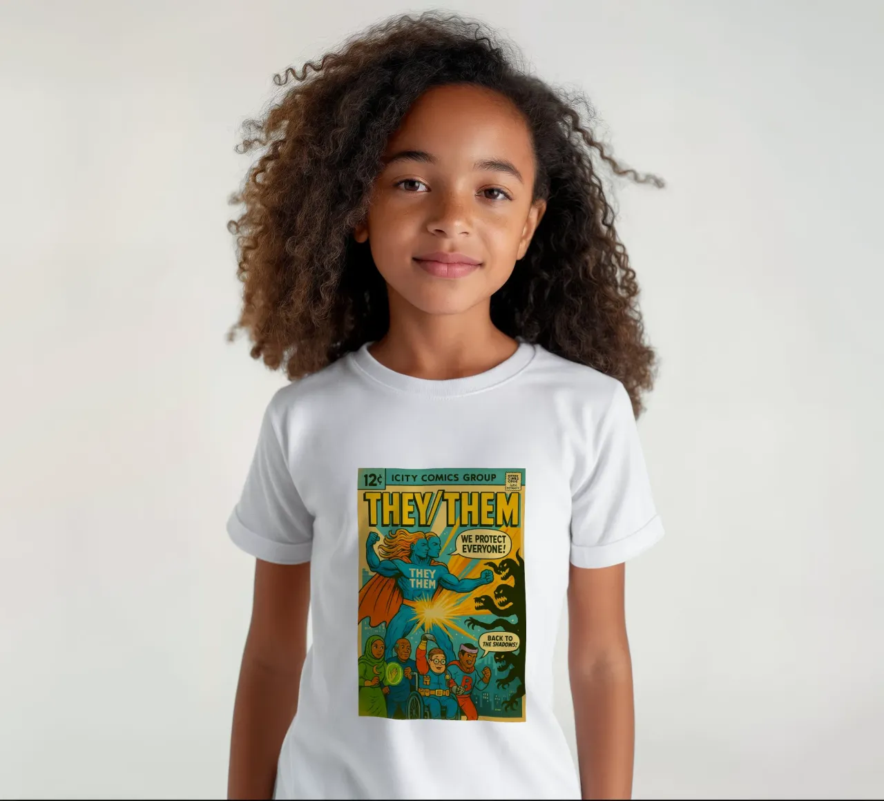 THEY THEM - I nuovi Supes On The Block t-shirt bambini da Vintage Van Gogh