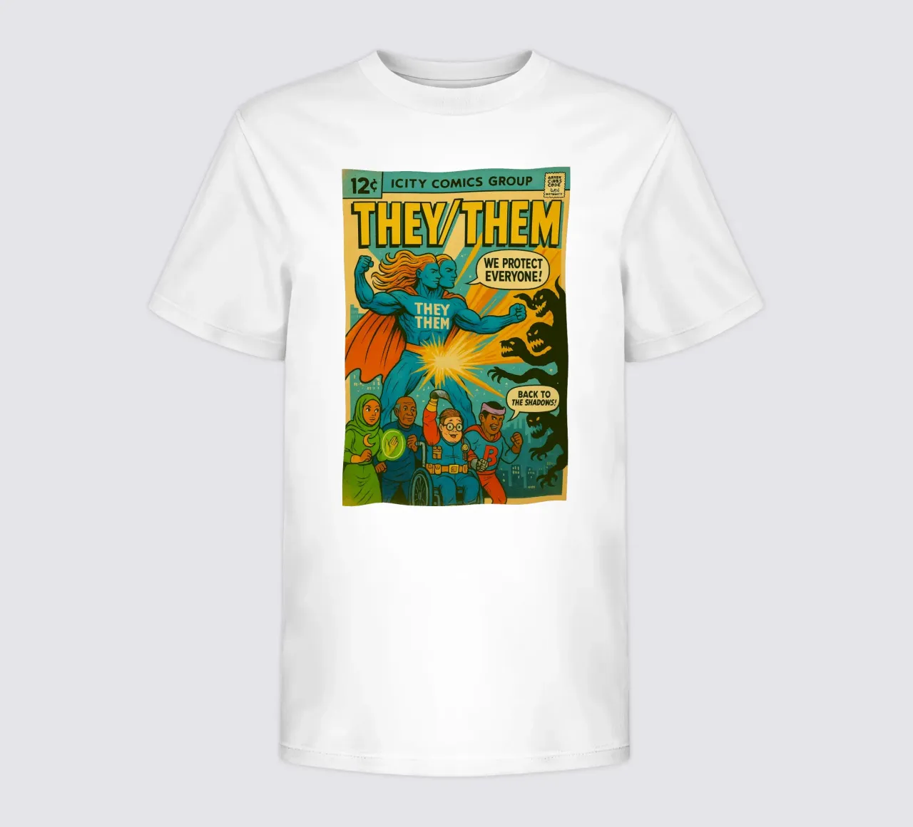 THEY THEM - I nuovi Supes On The Block t-shirt bambini da Vintage Van Gogh