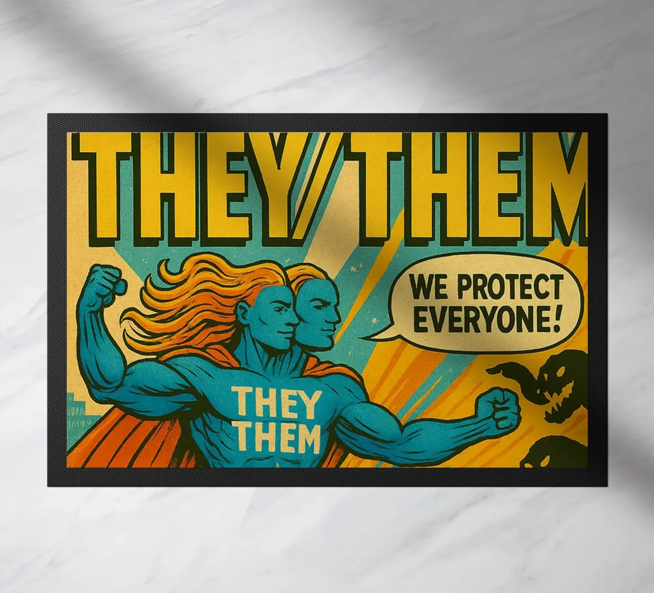 THEY THEM - Fresh Supes On The Block felpudo de Vintage Van Gogh