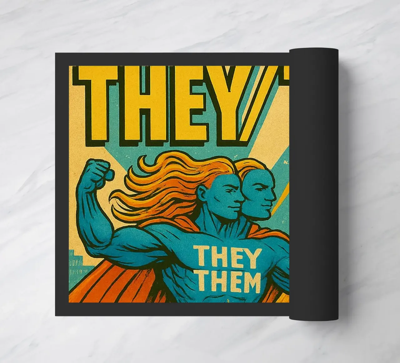 THEY THEM - Fresh Supes On The Block felpudo de Vintage Van Gogh