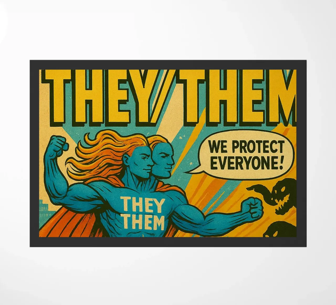THEY THEM - Fresh Supes On The Block felpudo de Vintage Van Gogh