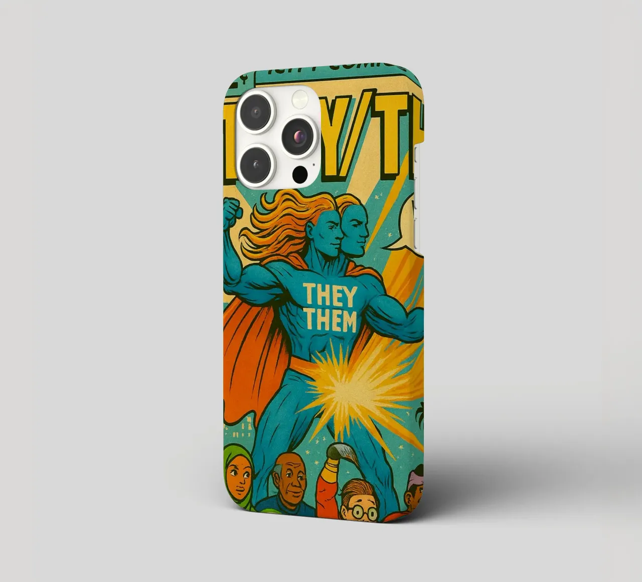 THEY THEM - Frische Supes On The Block iPhone Hülle von Vintage Van Gogh