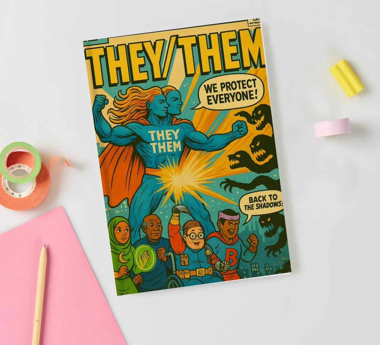 THEY THEM - Fresh Supes On The Block carnet de notes de Vintage Van Gogh