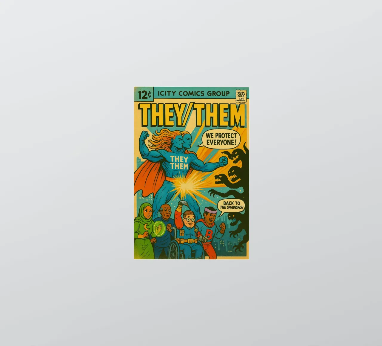 THEY THEM - I nuovi Supes On The Block adesivo da Vintage Van Gogh