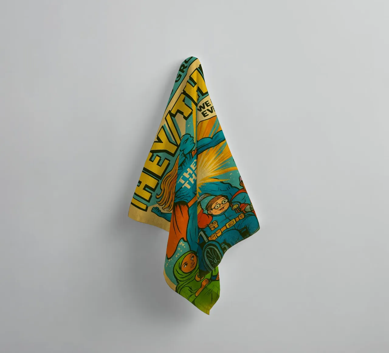 THEY THEM - Verse Supes On The Block badhanddoek van Vintage Van Gogh
