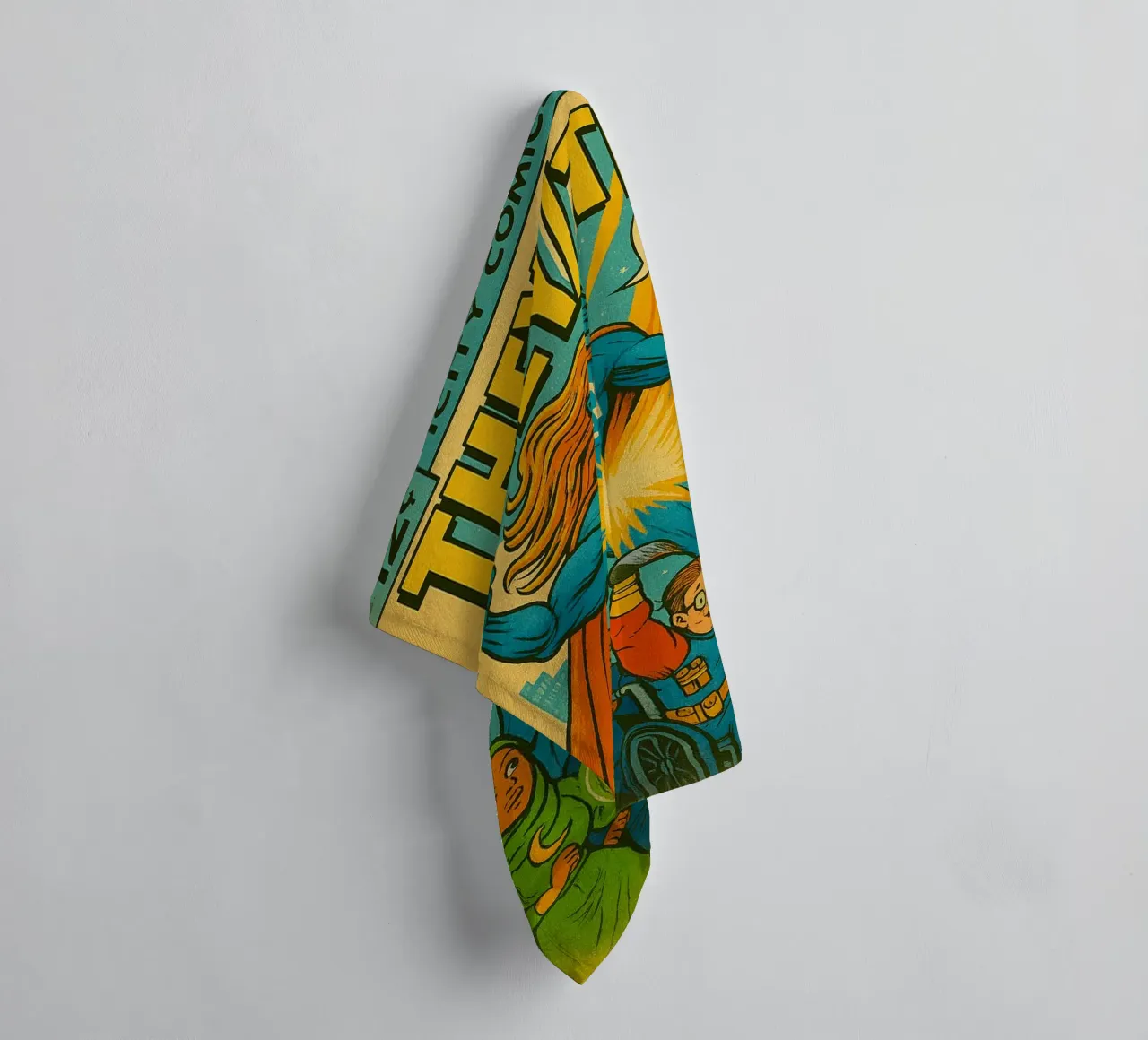 THEY THEM - Verse Supes On The Block badhanddoek van Vintage Van Gogh