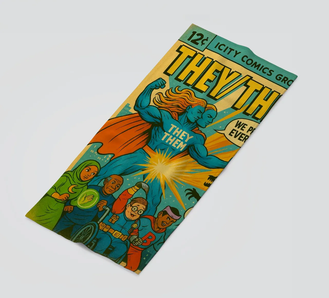 THEY THEM - Fresh Supes On The Block toalla de playa de Vintage Van Gogh
