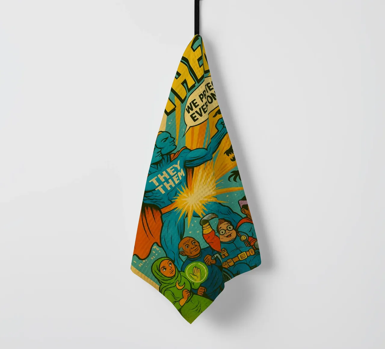 THEY THEM - Fresh Supes On The Block paño de cocina de Vintage Van Gogh