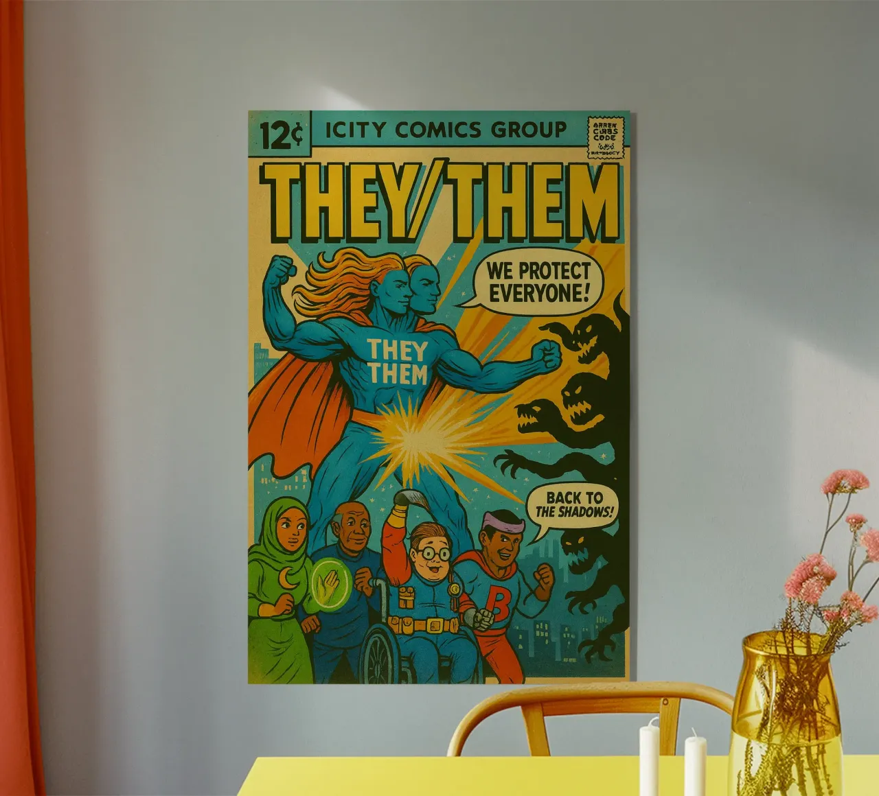 THEY THEM - I nuovi Supes On The Block plexiglass da Vintage Van Gogh