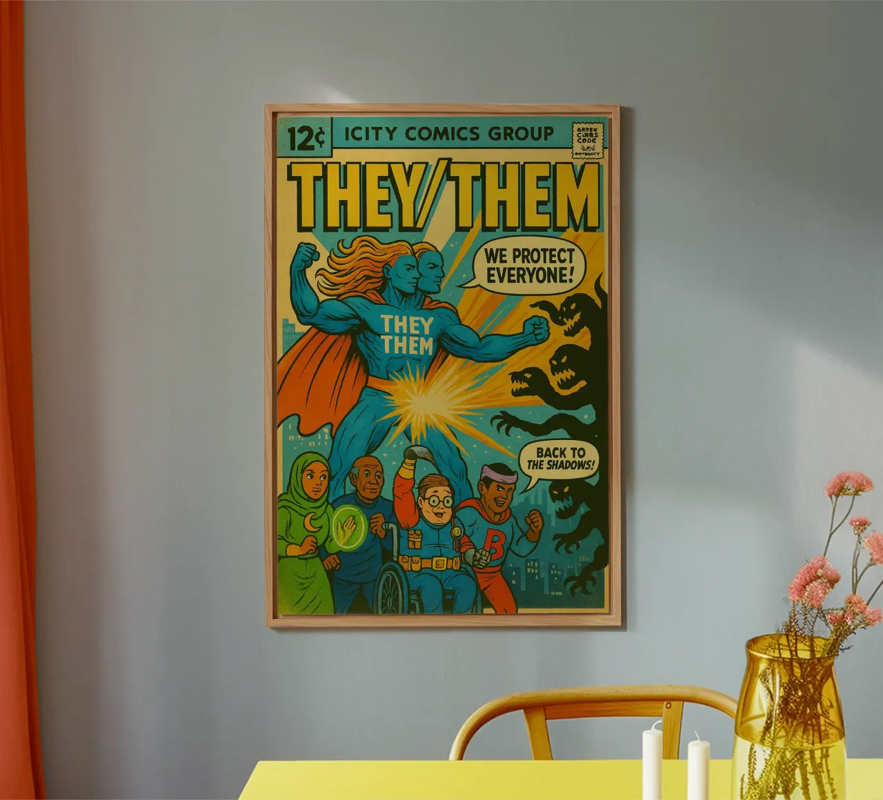 THEY THEM - I nuovi Supes On The Block alluminio dibond da Vintage Van Gogh
