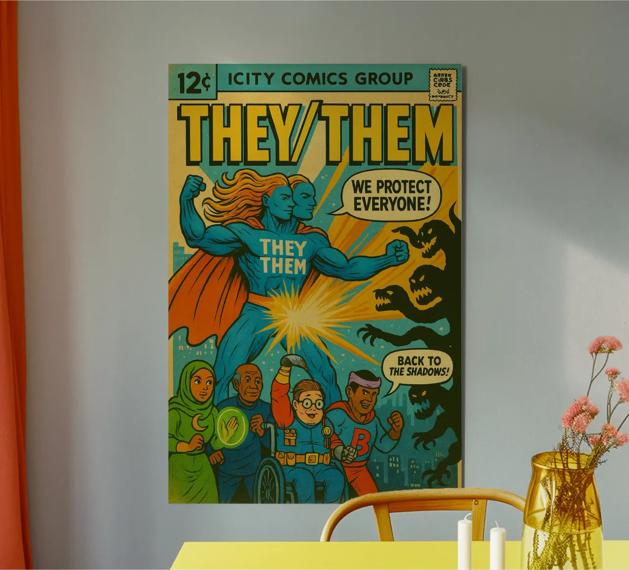 THEY THEM - I nuovi Supes On The Block alluminio dibond da Vintage Van Gogh