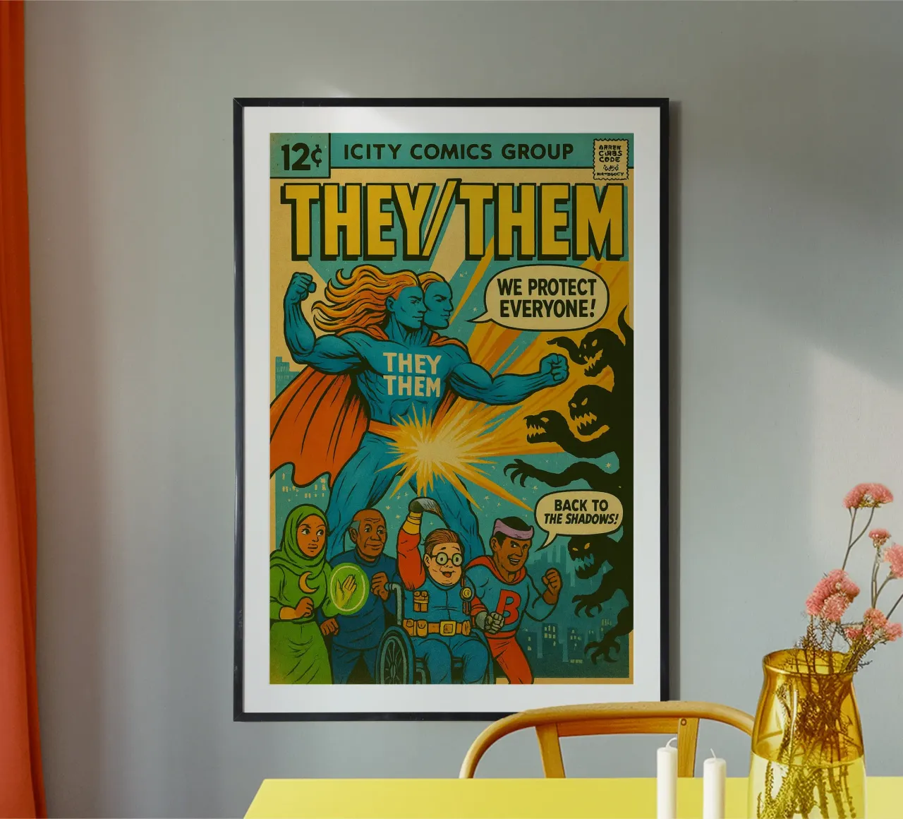 THEY THEM - I nuovi Supes On The Block carta hahnemühle da Vintage Van Gogh