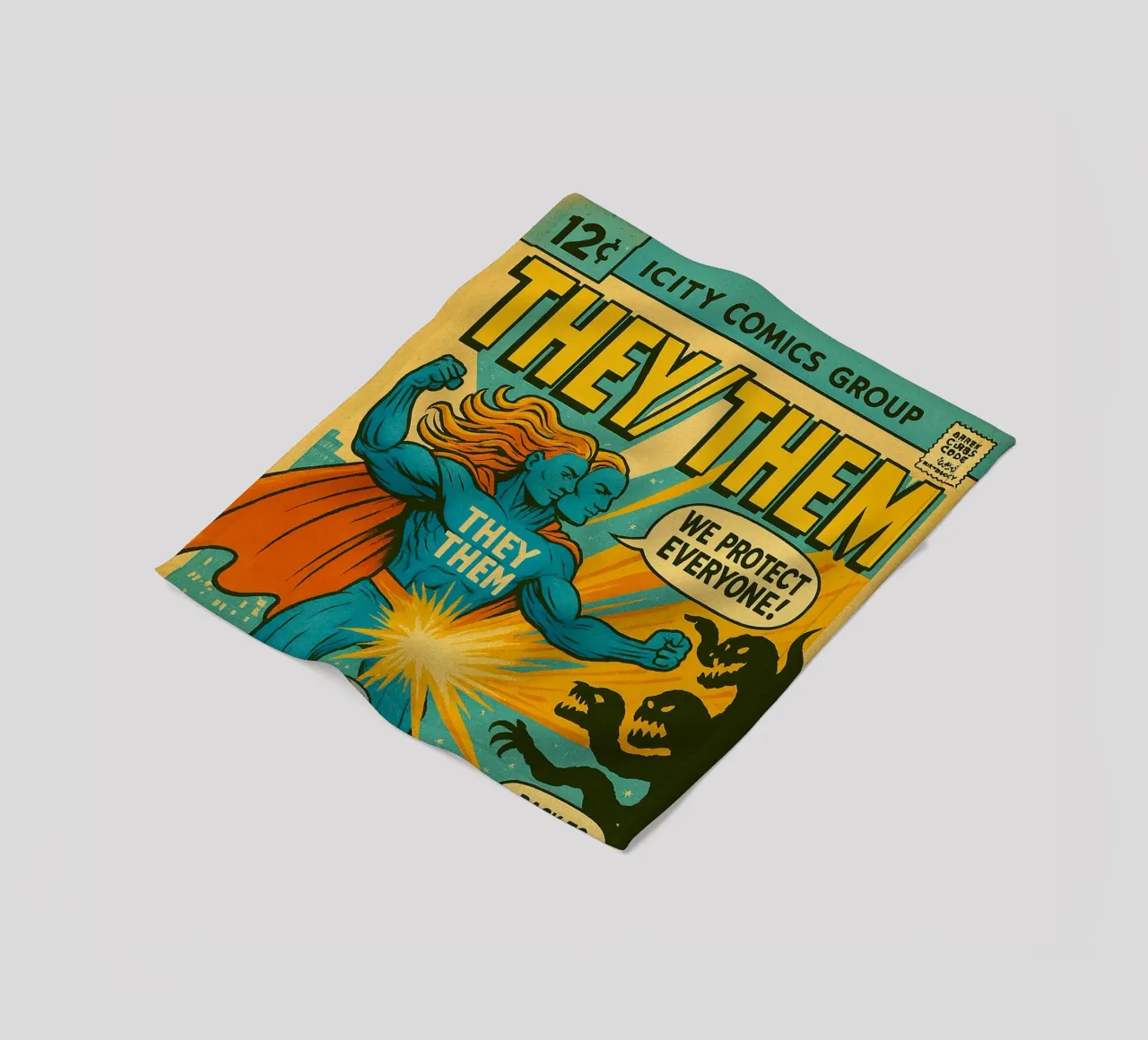 THEY THEM - I nuovi Supes On The Block coperta in pile da Vintage Van Gogh