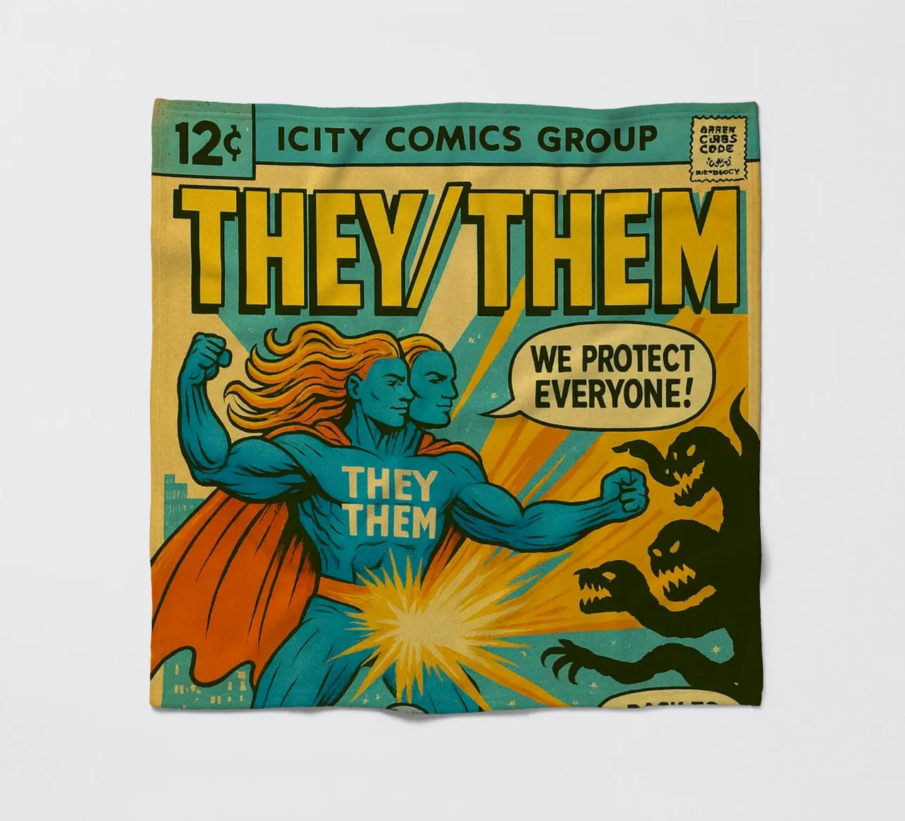 THEY THEM - I nuovi Supes On The Block coperta in pile da Vintage Van Gogh