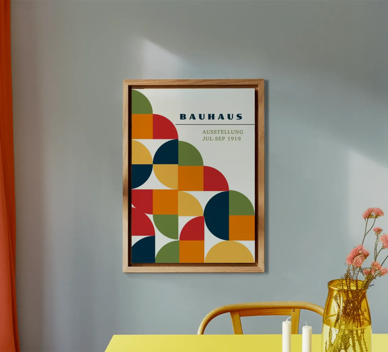 Exposition Bauhaus Abstract Color Block | Primary Geometric alu dibond de Grungeo