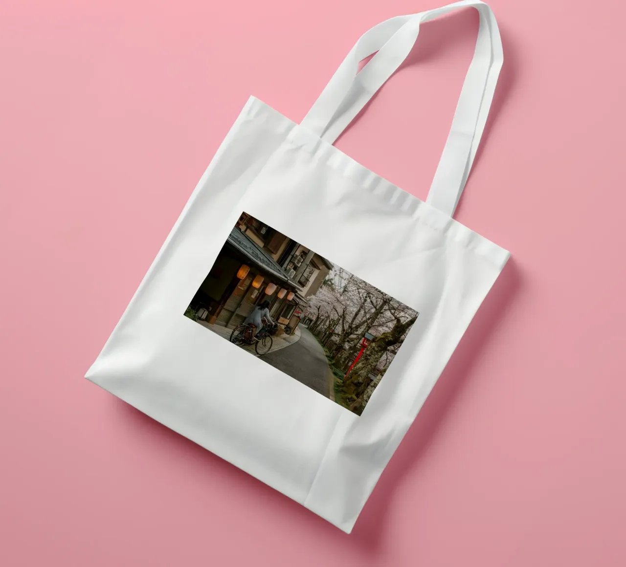 Kinosaki Onsen Fiori di ciliegio, Giappone borsa in juta da Marcel Bisig