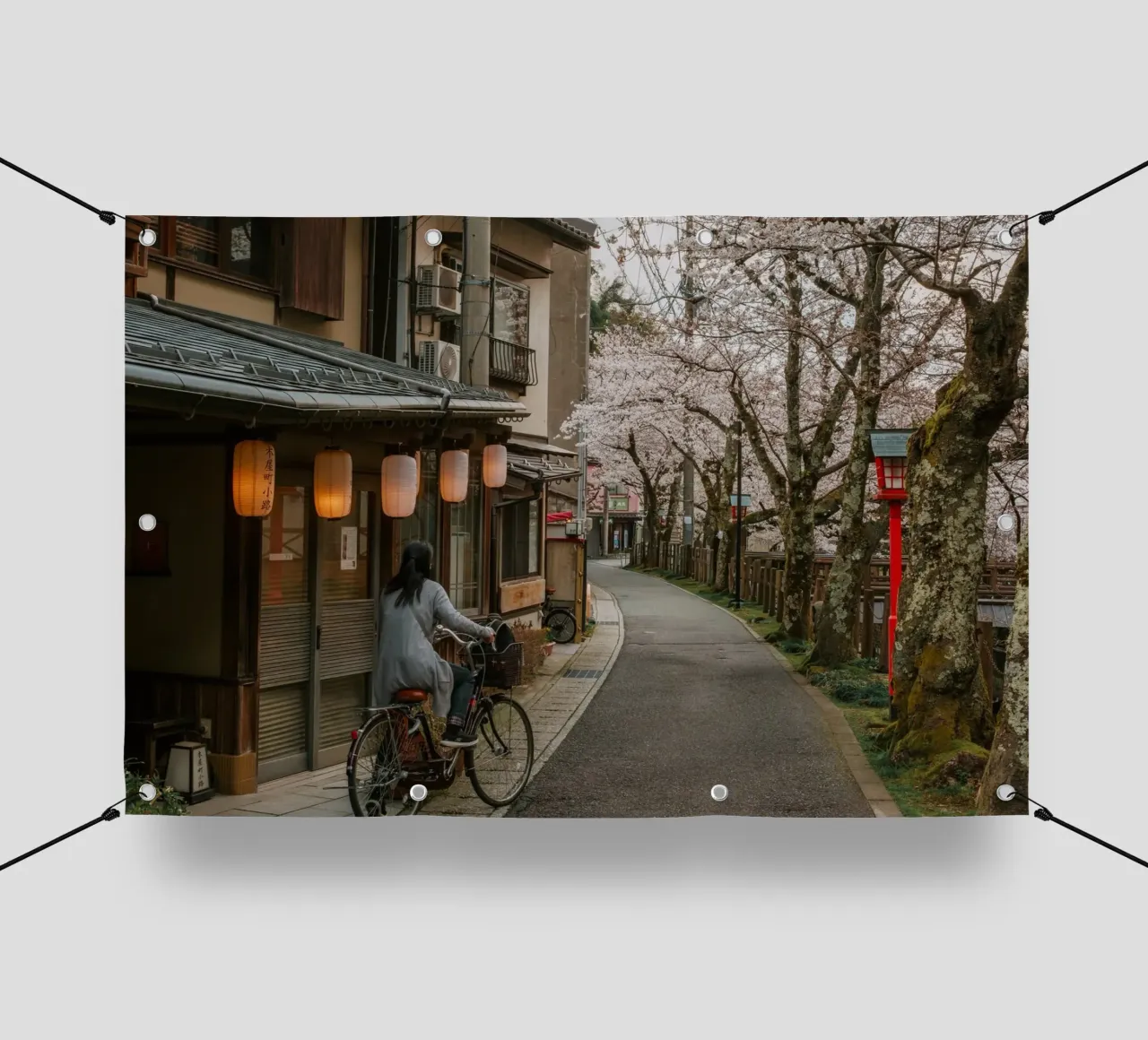 Kinosaki Onsen Fiori di ciliegio, Giappone telo in pvc da Marcel Bisig