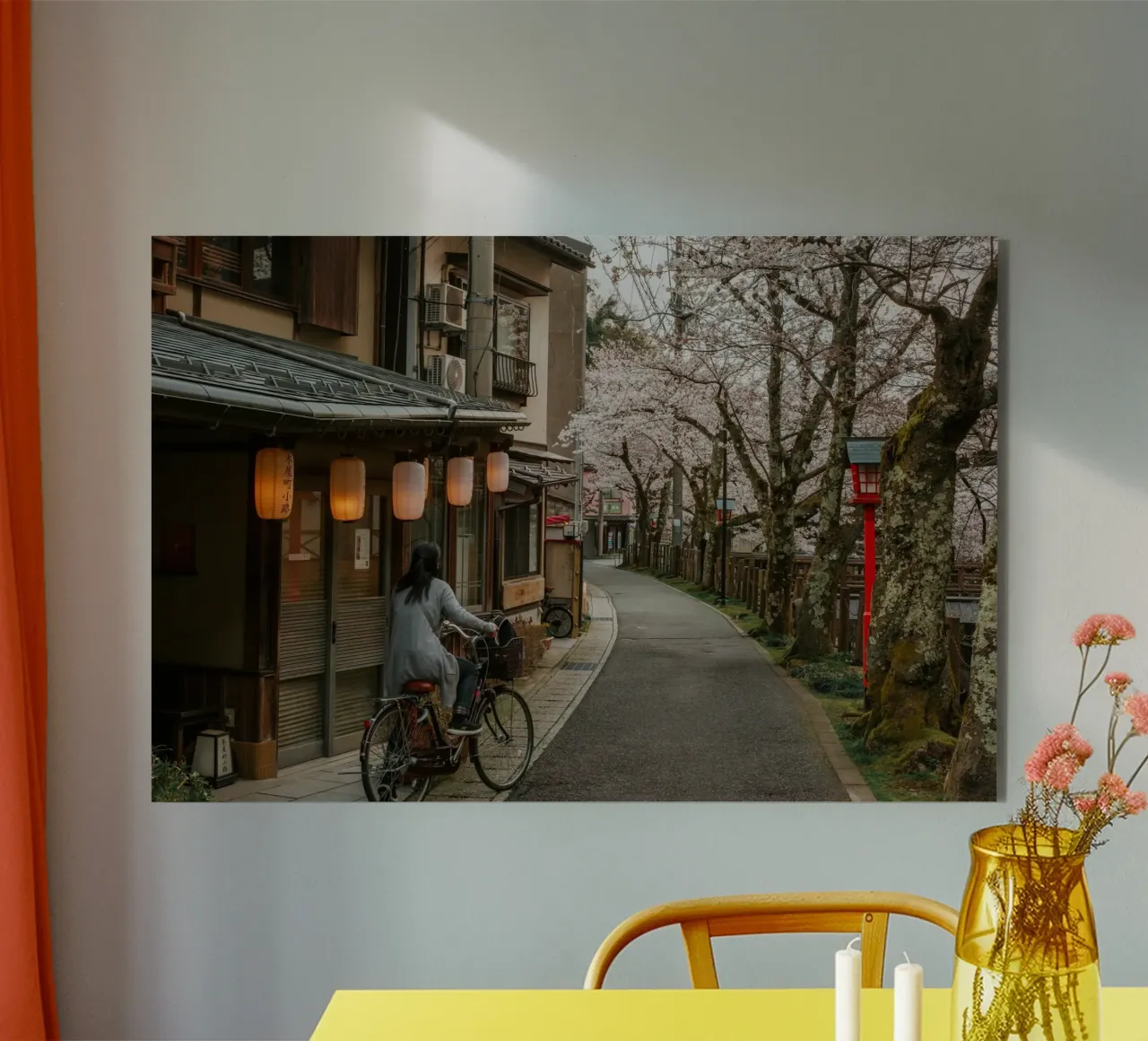 Kinosaki Onsen Fiori di ciliegio, Giappone alluminio dibond da Marcel Bisig