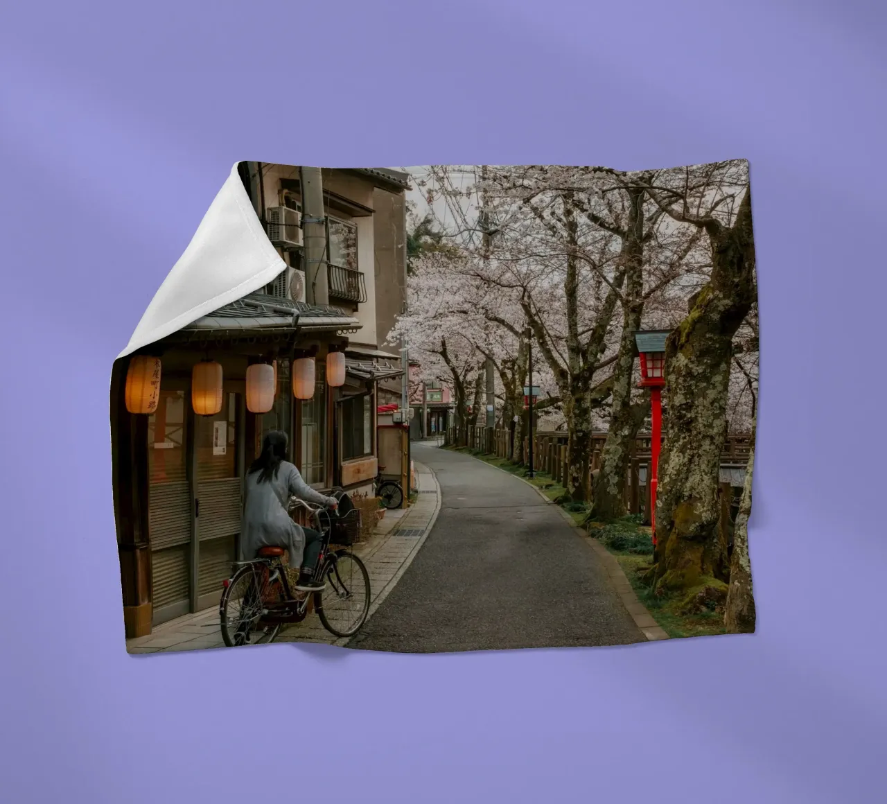Kinosaki Onsen Fiori di ciliegio, Giappone coperta in pile da Marcel Bisig
