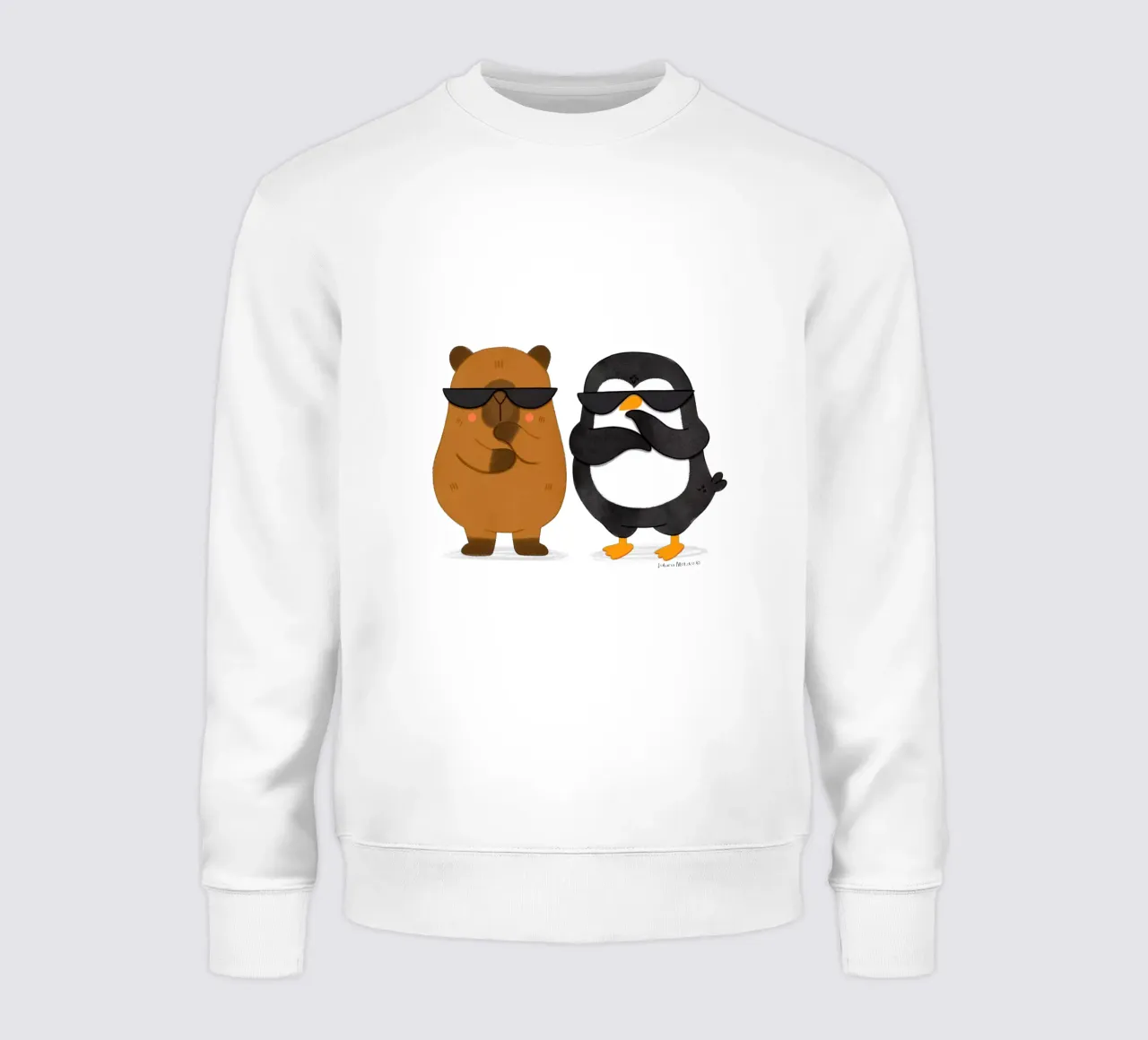 Capibara e pinguino - Best Bros felpa da julianamotzko