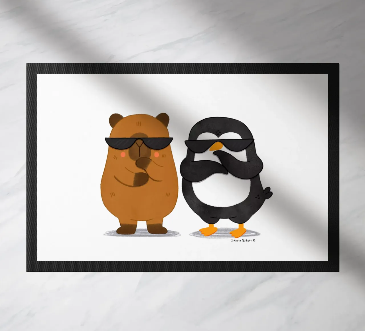 Capibara e pinguino - Best Bros zerbino da julianamotzko