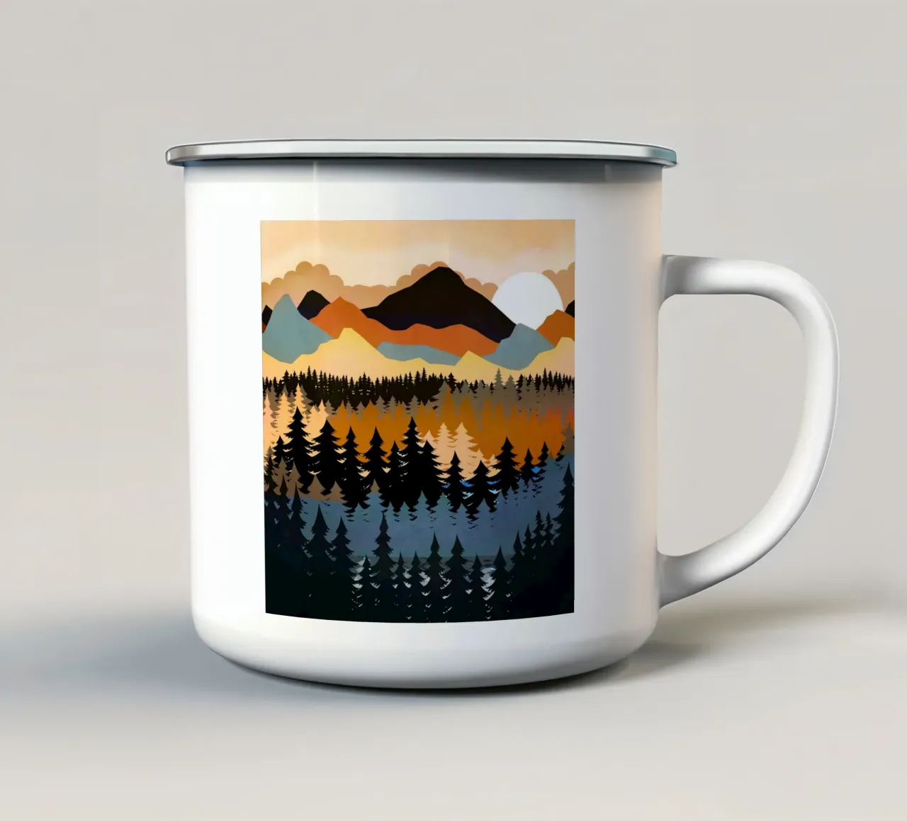 Colors of a Mountain View tazza in smalto da Nadjaa