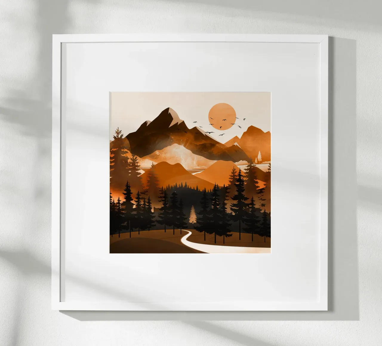 Sunshine over the peaceful mountainside carta hahnemühle da Nadjaa