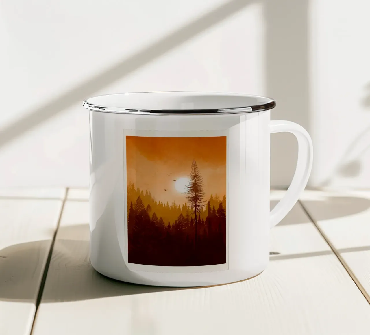 Morning Mountain Mist 1 tazza in smalto da Nadjaa