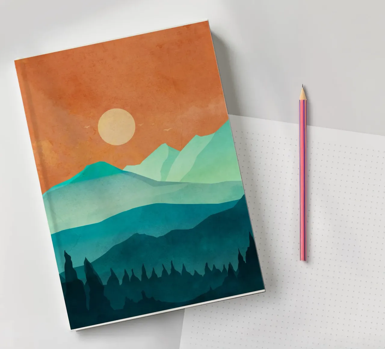 Morning Mountain Mist 2 Notizbuch von Nadjaa