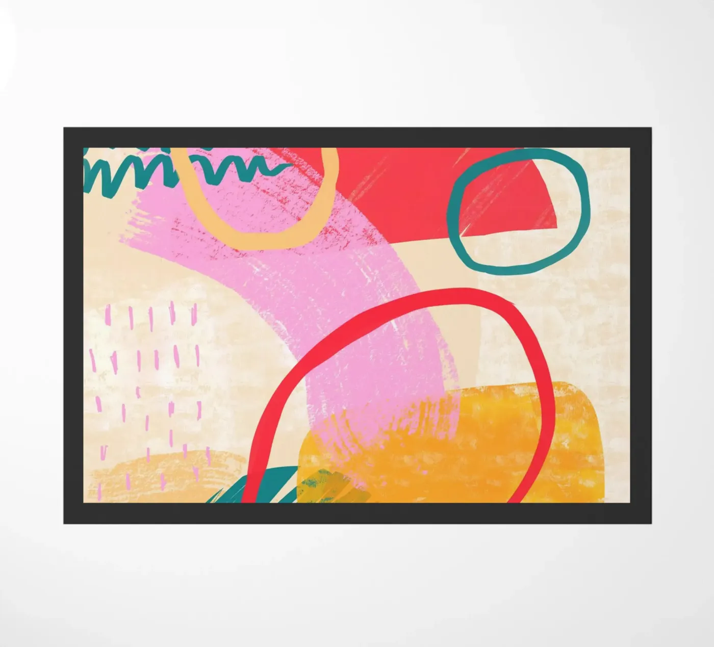 Warm Shapes doormat by Kim Hubball Studio