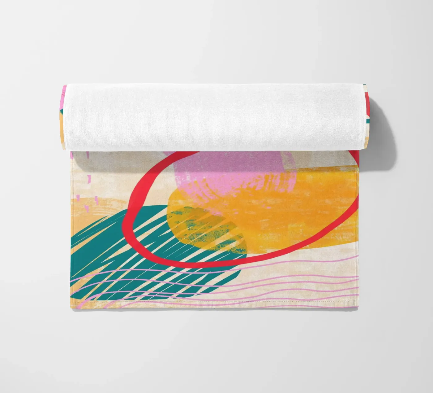 Warm Shapes serviette de plage de Kim Hubball Studio