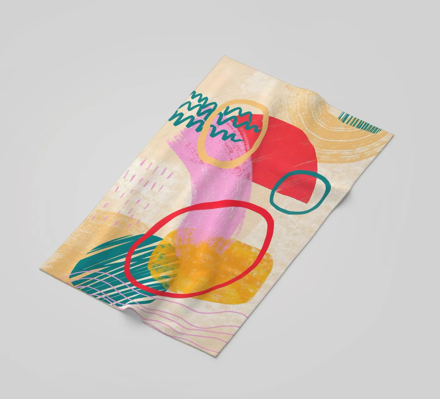 Warm Shapes serviette de plage de Kim Hubball Studio