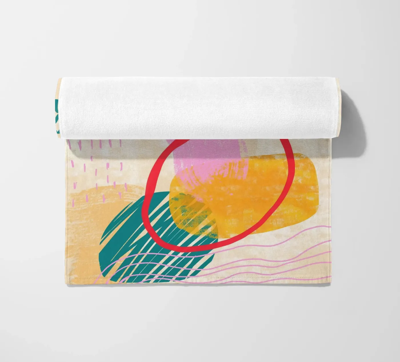 Warm Shapes serviette de plage de Kim Hubball Studio