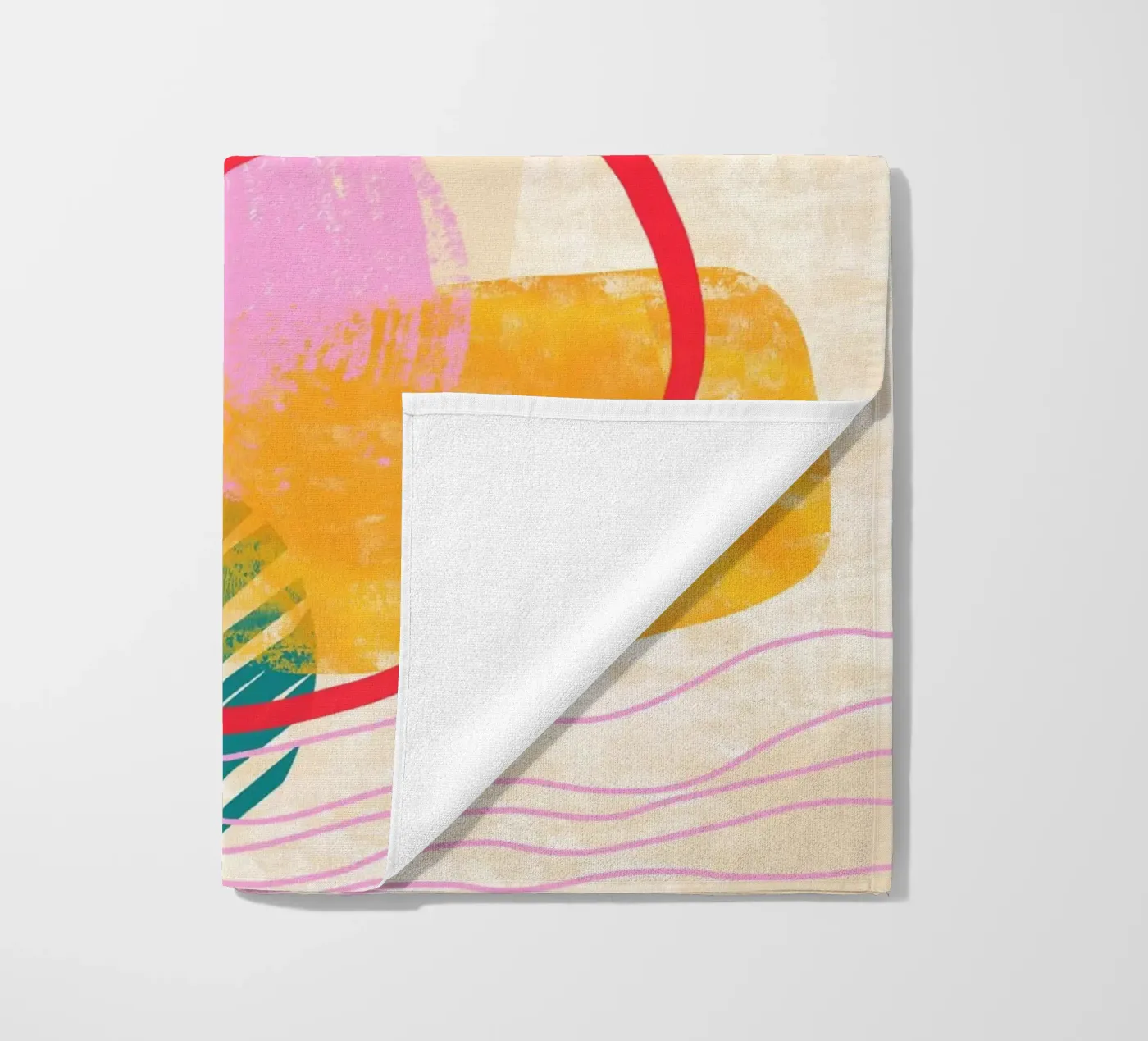Warm Shapes serviette de plage de Kim Hubball Studio