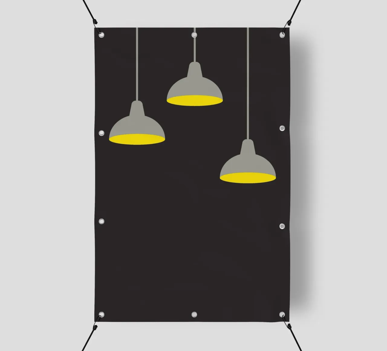 Lampada a sospensione al buio telo in pvc da galihstudio