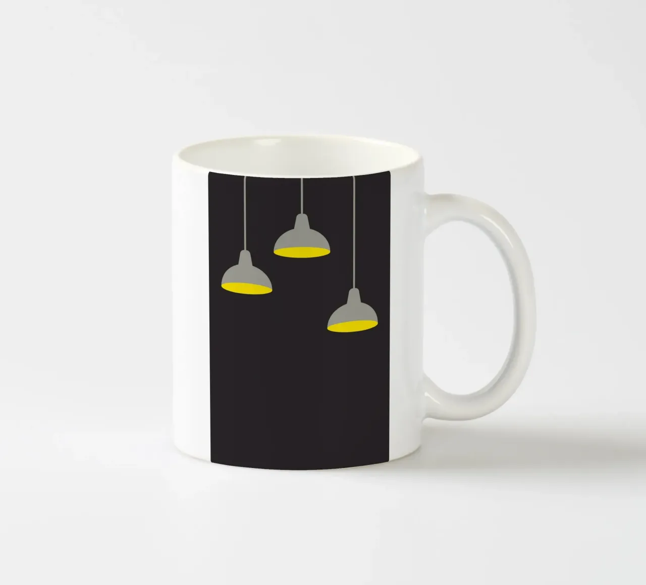 Lampada a sospensione al buio tazza in ceramica da galihstudio