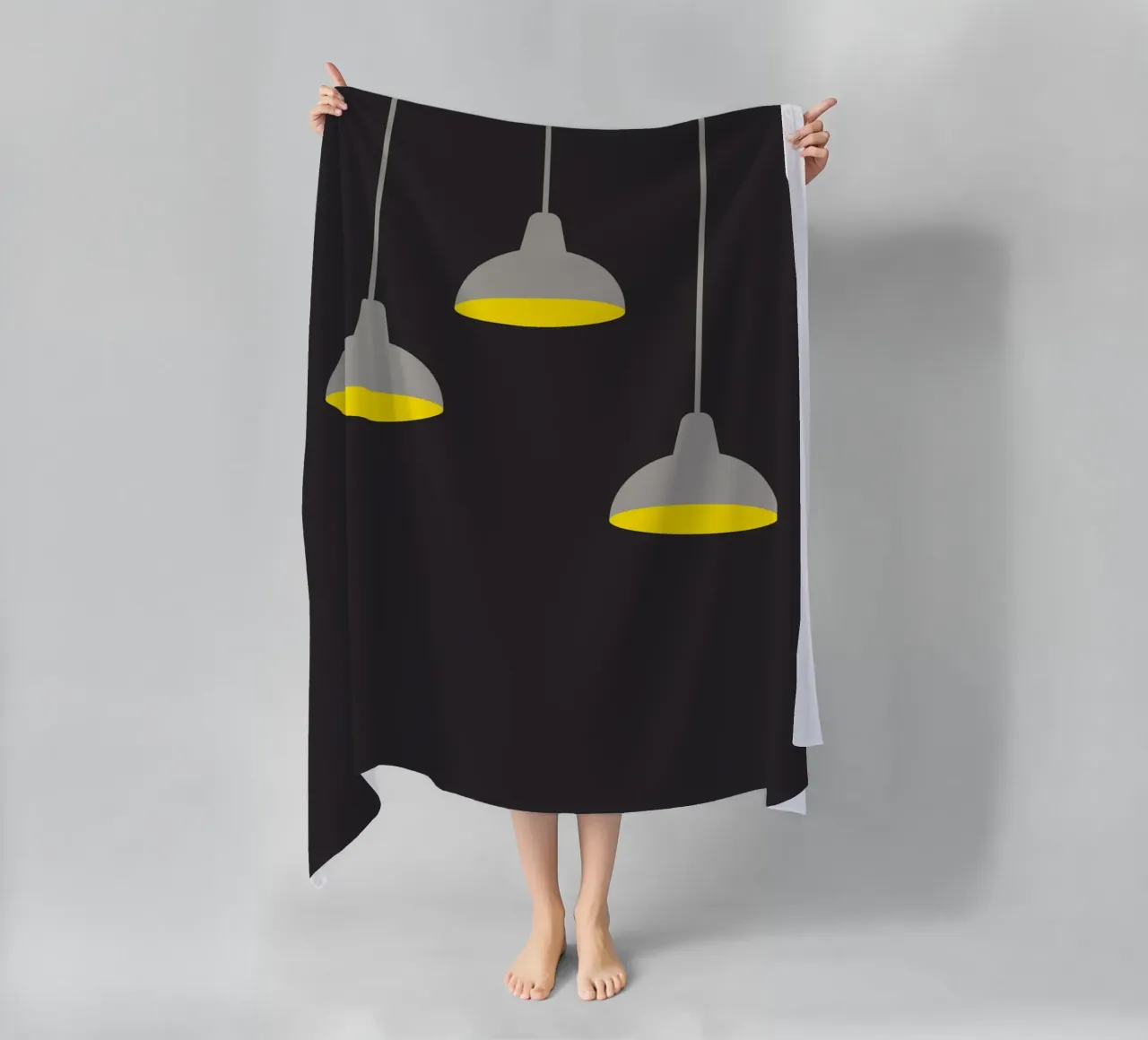 Lampada a sospensione al buio telo mare da galihstudio