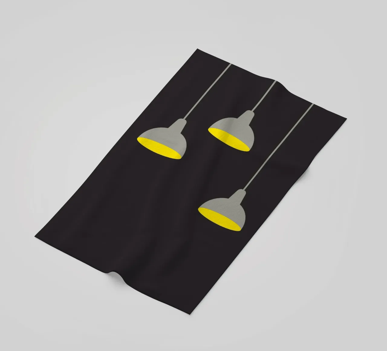 Lampada a sospensione al buio telo mare da galihstudio
