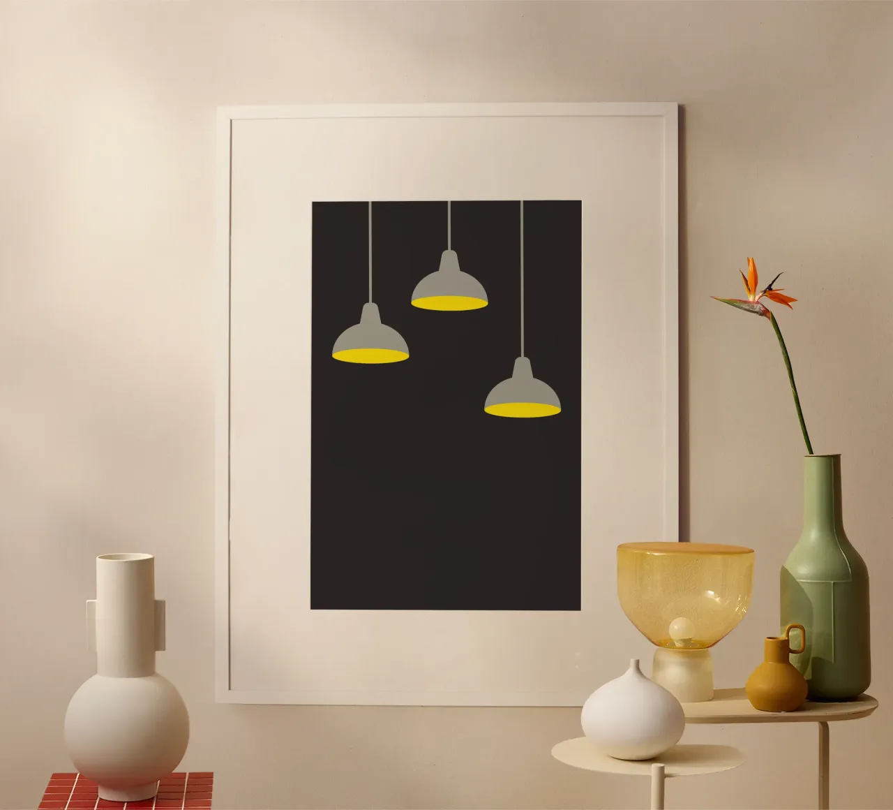 Lampada a sospensione al buio poster da galihstudio
