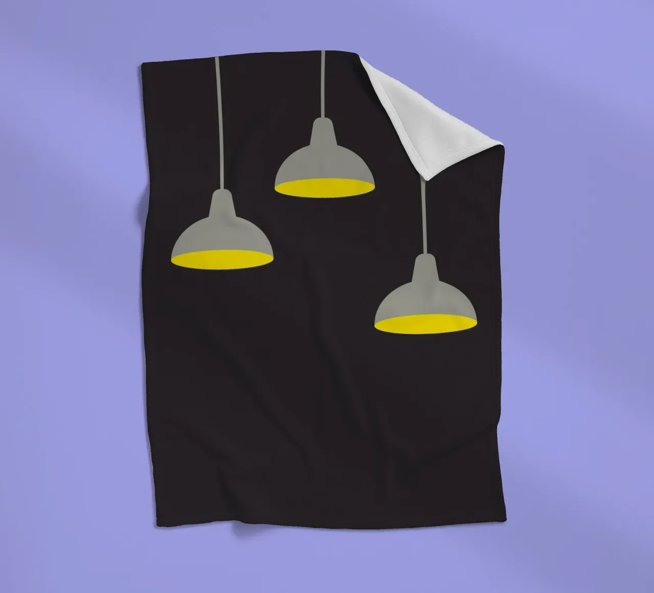 Lampada a sospensione al buio coperta in pile da galihstudio