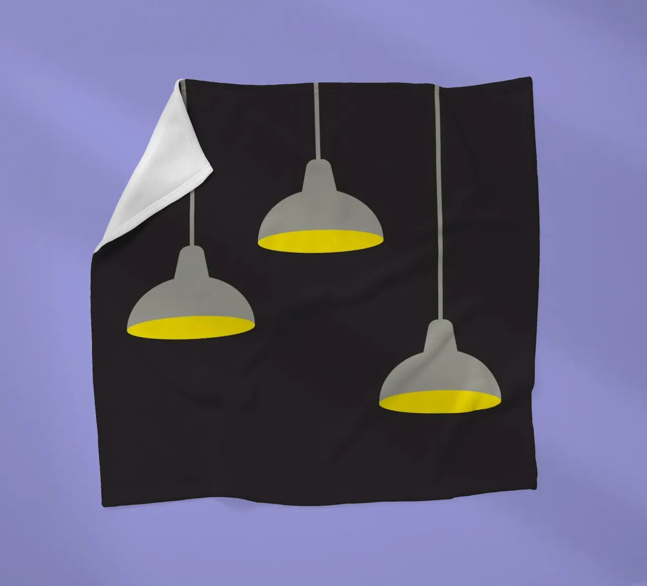 Lampada a sospensione al buio coperta in pile da galihstudio