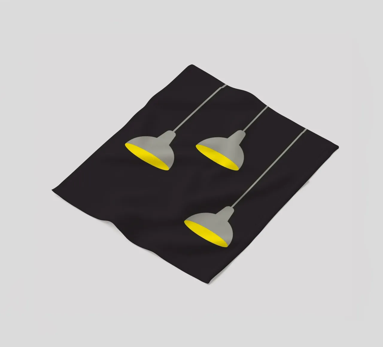 Lampada a sospensione al buio coperta in pile da galihstudio