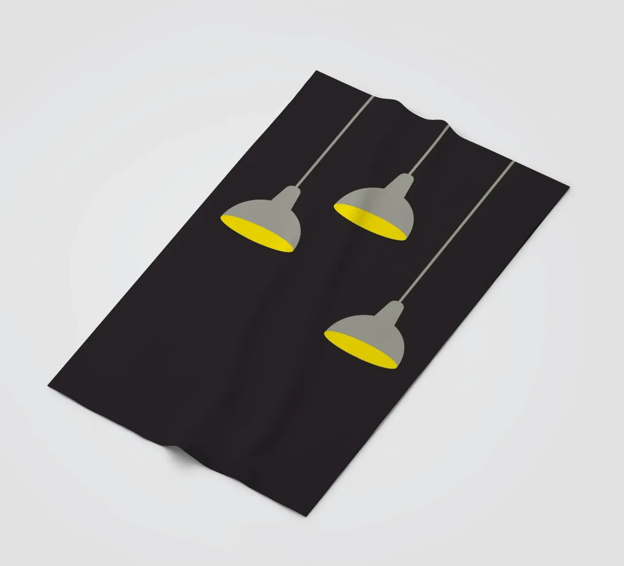 Lampada a sospensione al buio coperta in pile da galihstudio
