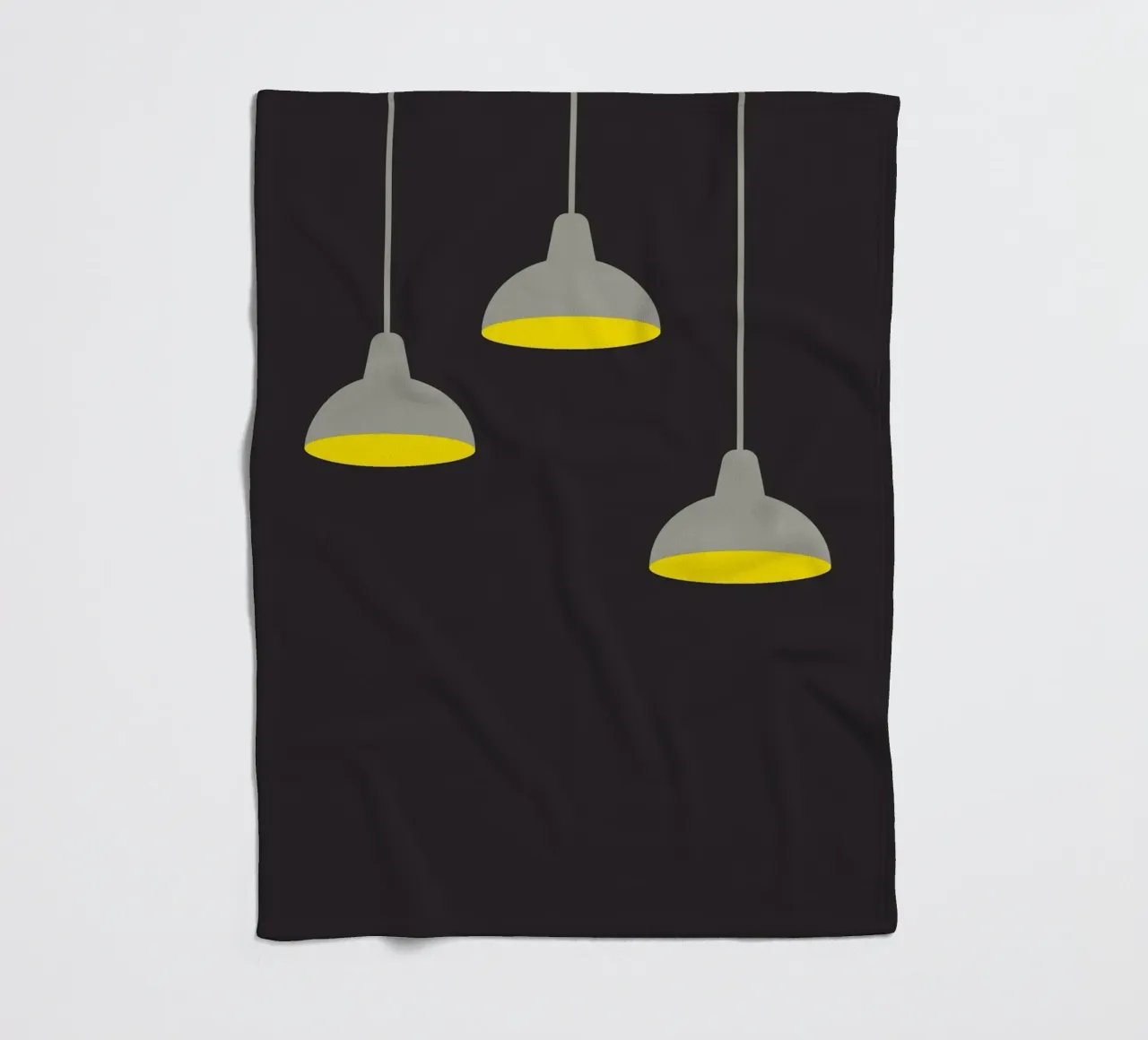 Lampada a sospensione al buio coperta in pile da galihstudio
