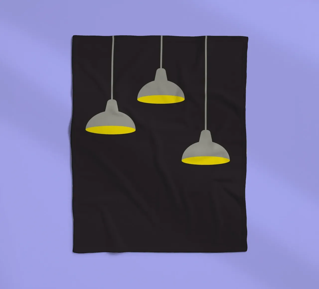 Lampada a sospensione al buio coperta in pile da galihstudio