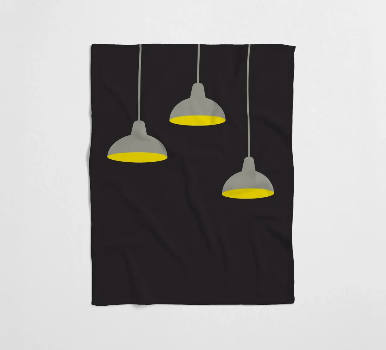 Lampada a sospensione al buio coperta in pile da galihstudio