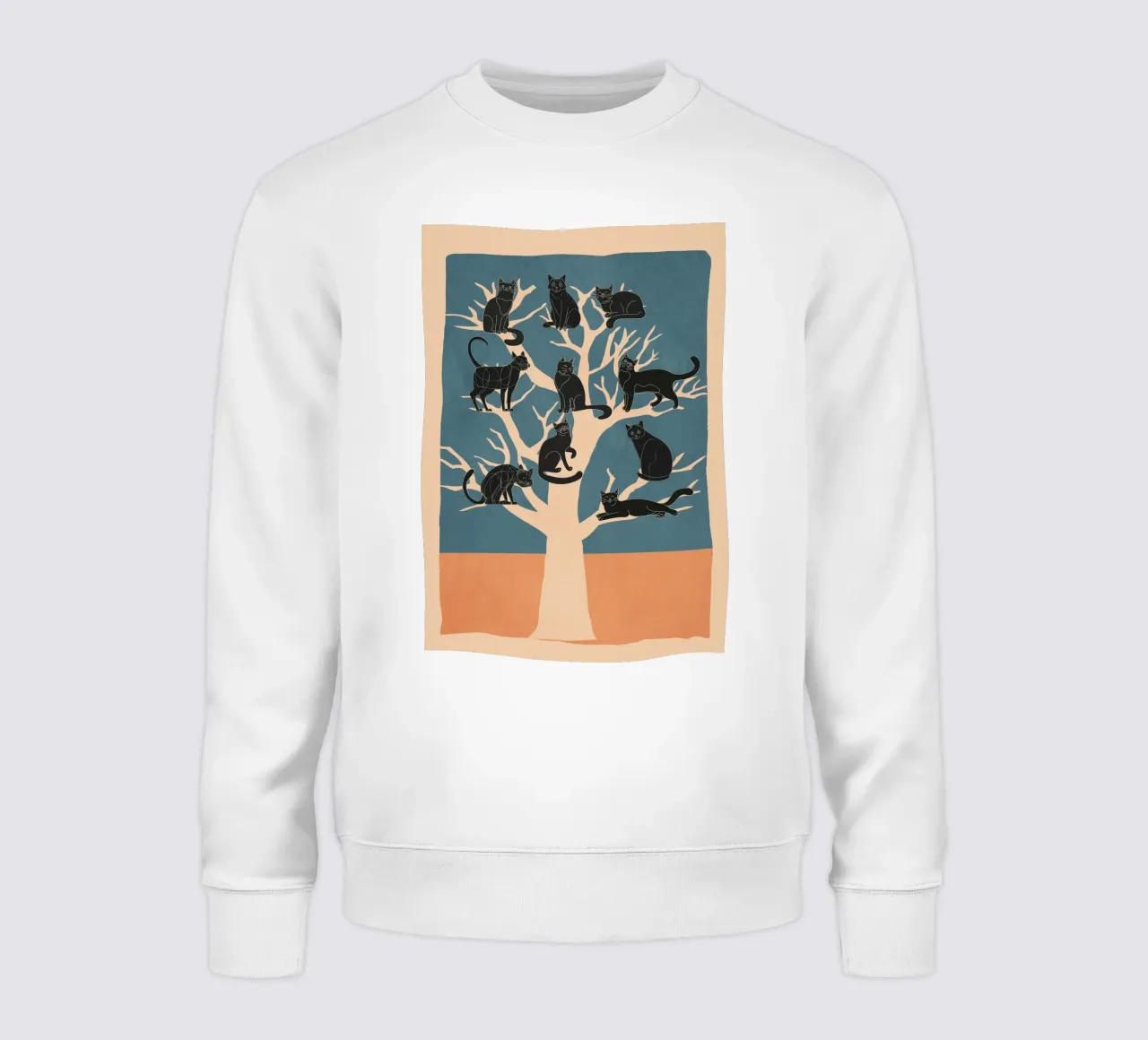 Black Cats in a Tree Sweatshirt von Nadjaa
