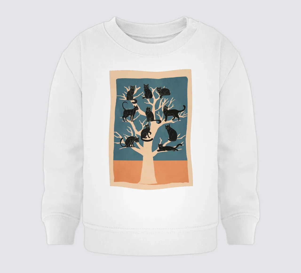 Black Cats in a Tree felpa neonato da Nadjaa